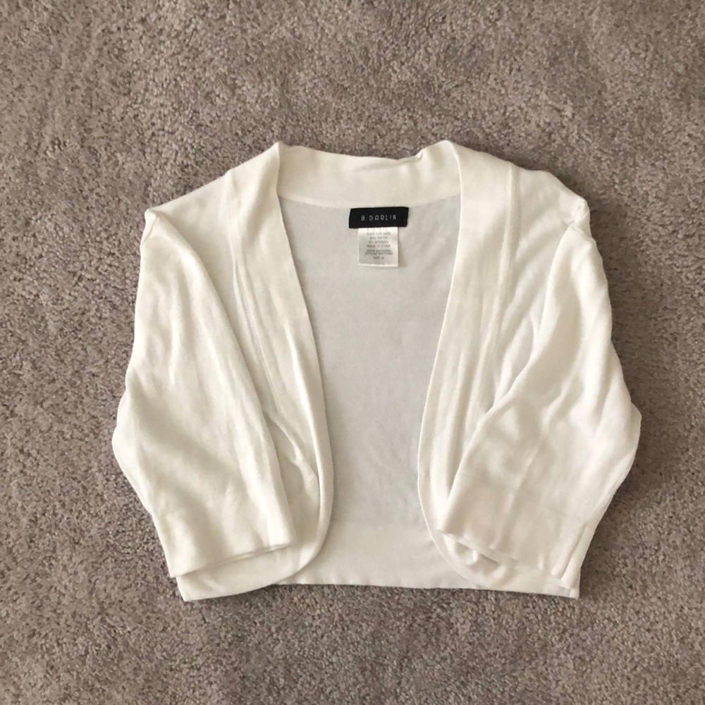 B. Darlin white shrug cardigan